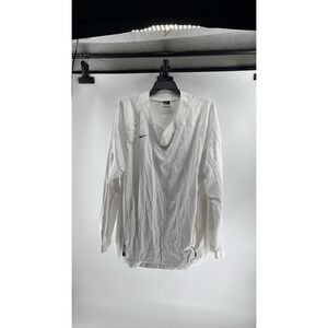 Nike Men's White Baseball Pullover V-Neck 3/4 Sleeve Windbreaker Jacket 2X